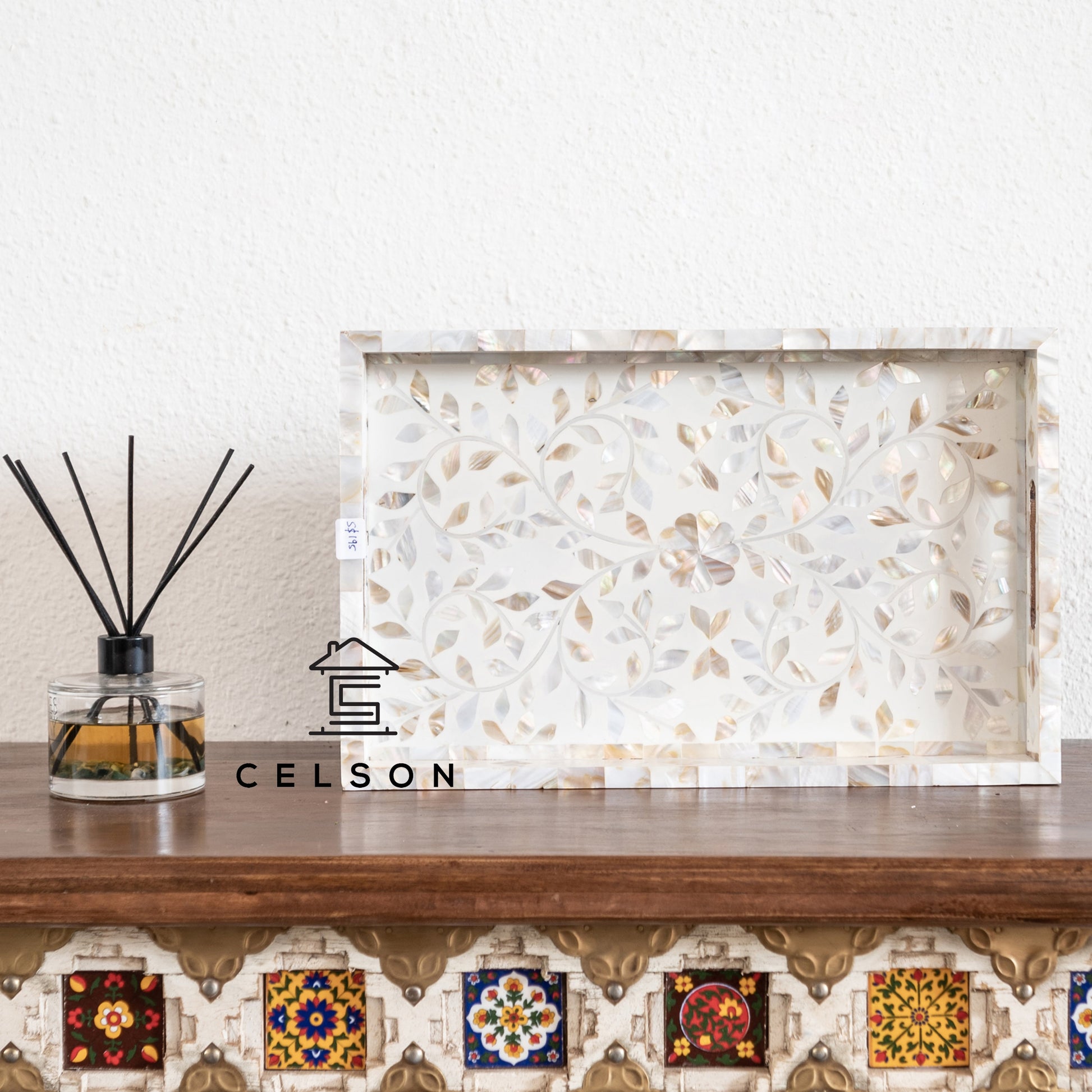 Gus Mother of Pearl Inlay Tray