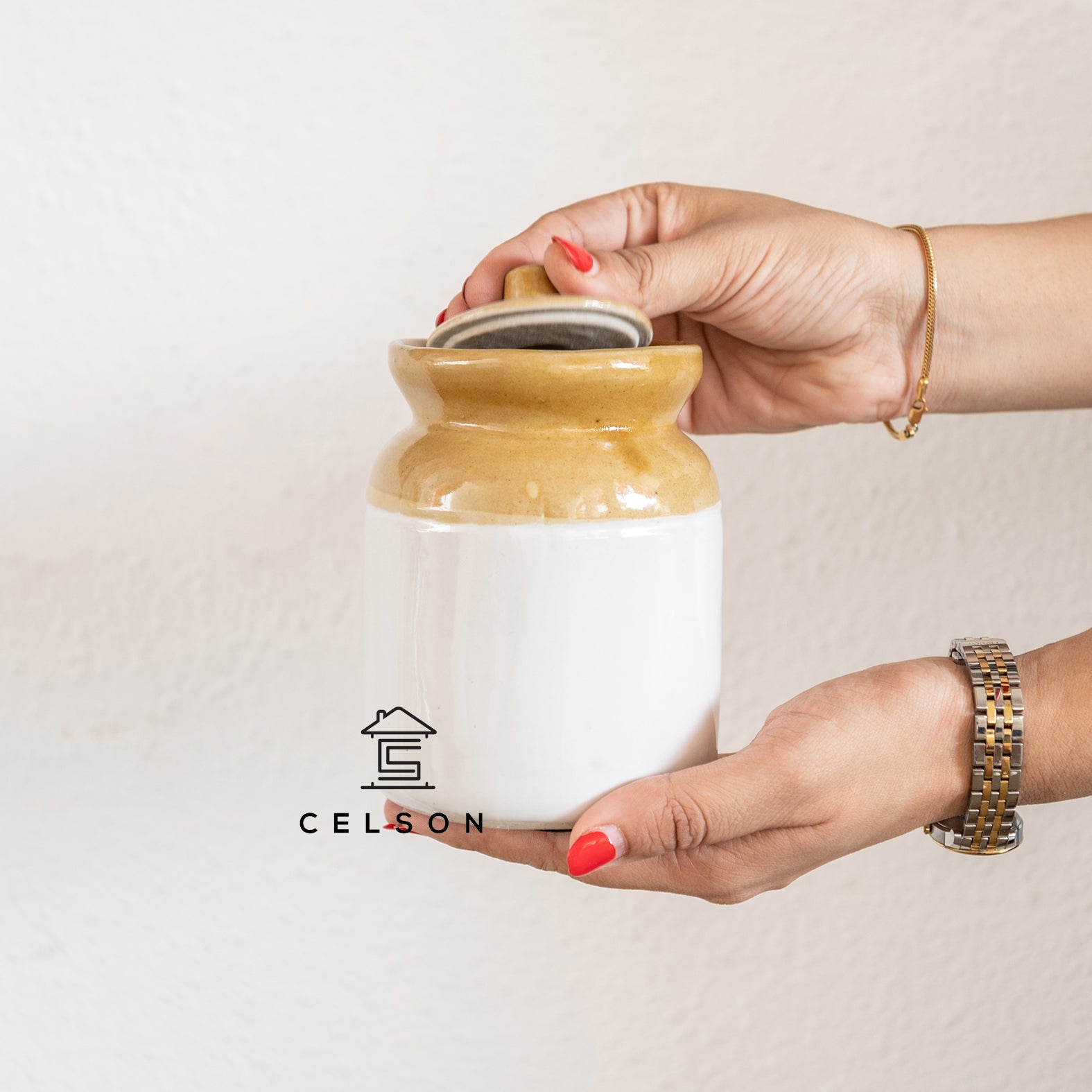 Sandy Ceramic Pickle Jar