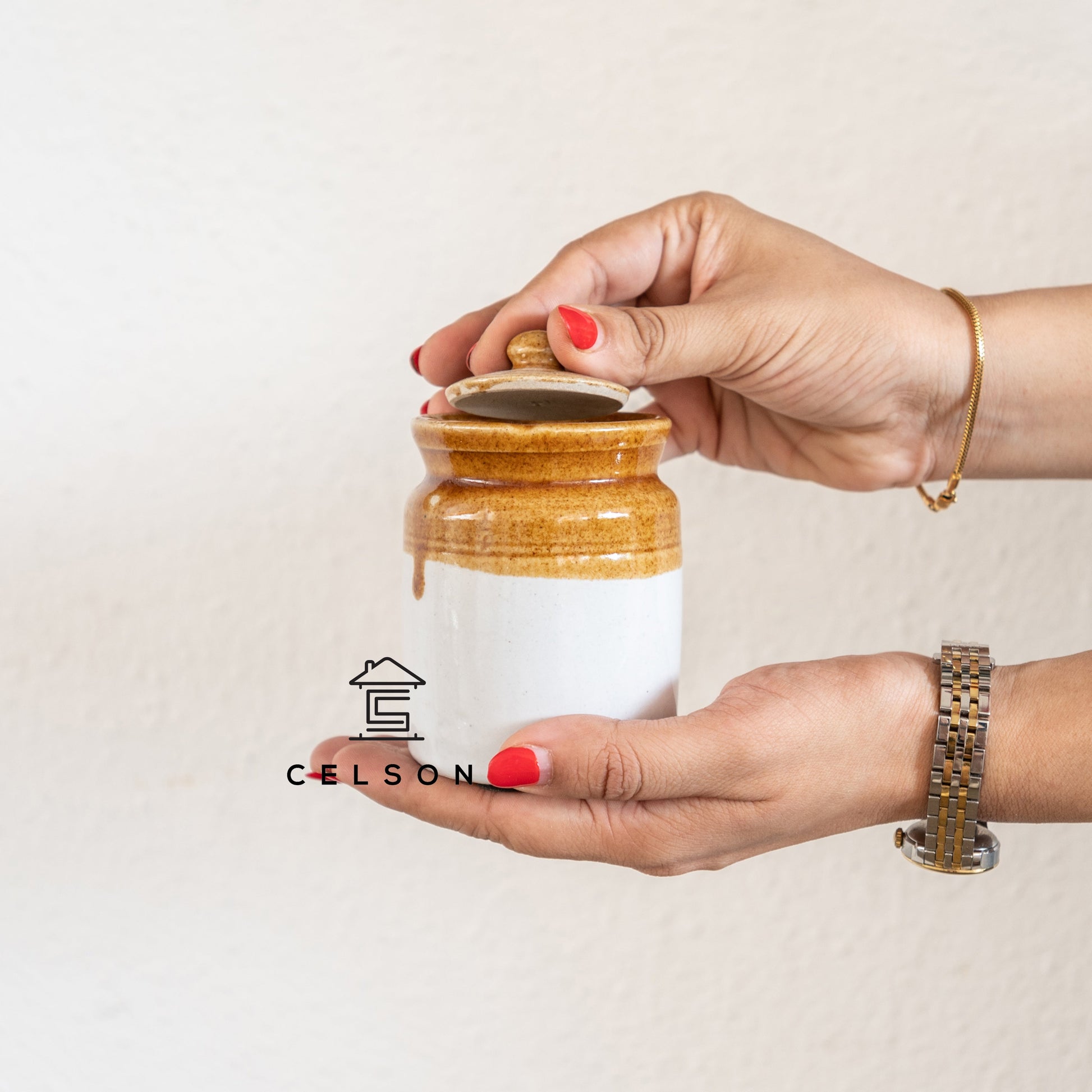 Sandy Ceramic Pickle Jar