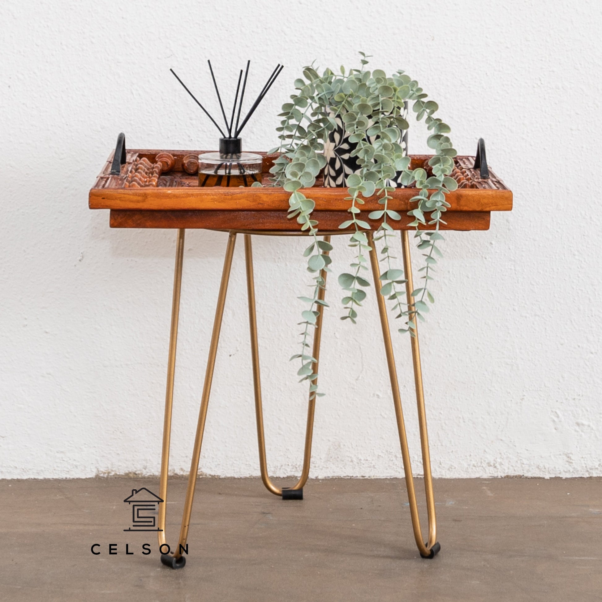 Manoj Wooden Hand Carved Nesting Table