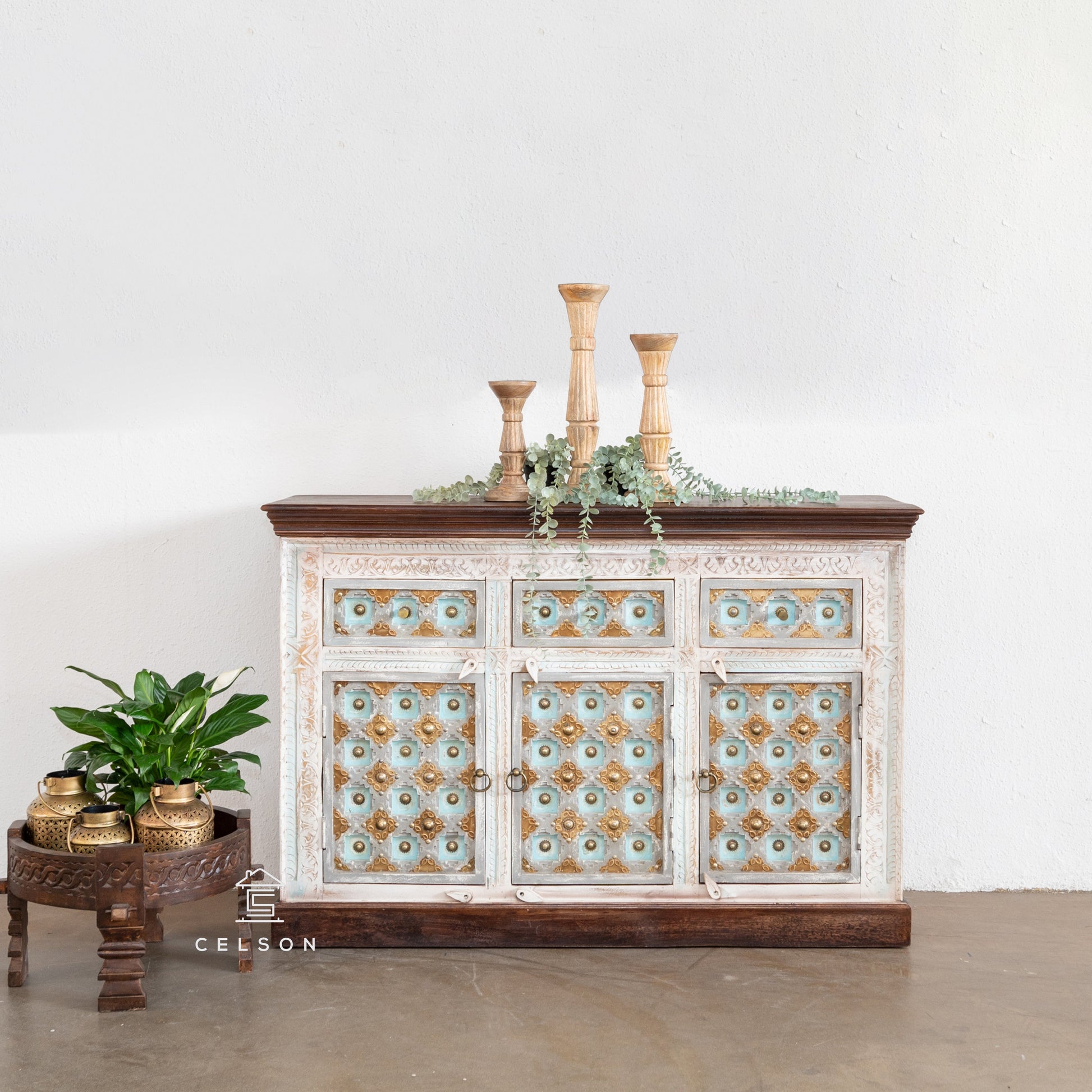 Wiki Hand Carved Wooden Buffet
