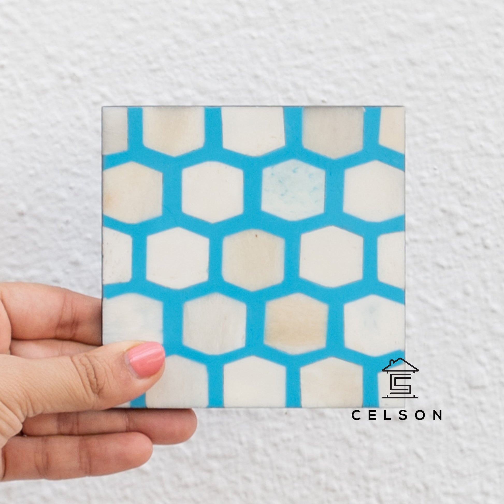 Justin Bone Inlay Multi Colours Coaster