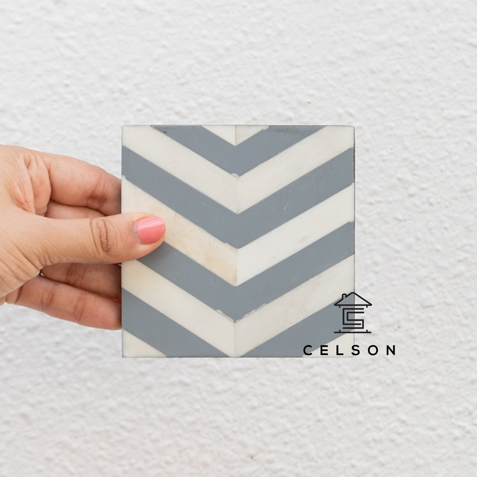Justin Bone Inlay Multi Colours Coaster