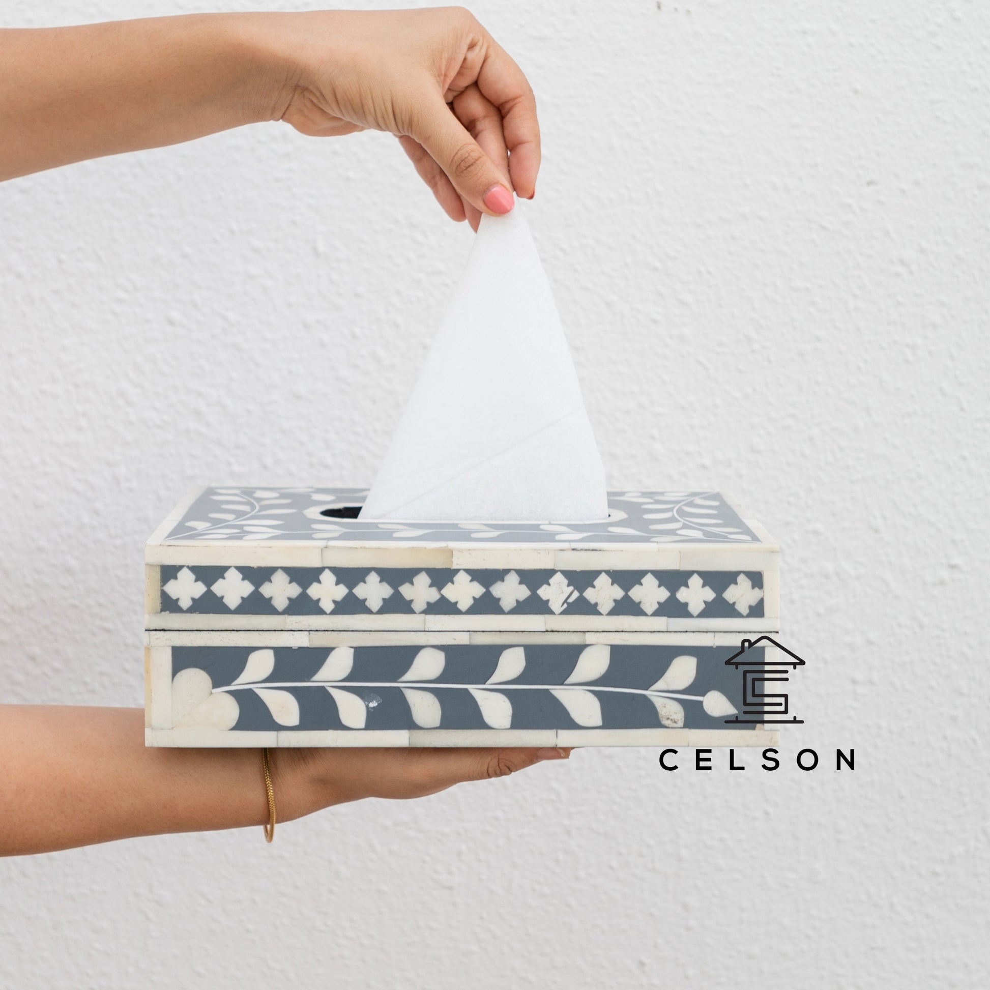 Obie MOP Inlay Tissue Box