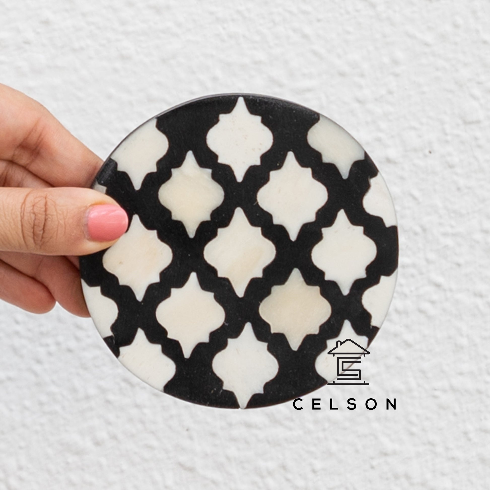 Ali Bone Inlay Multi Colours Coaster