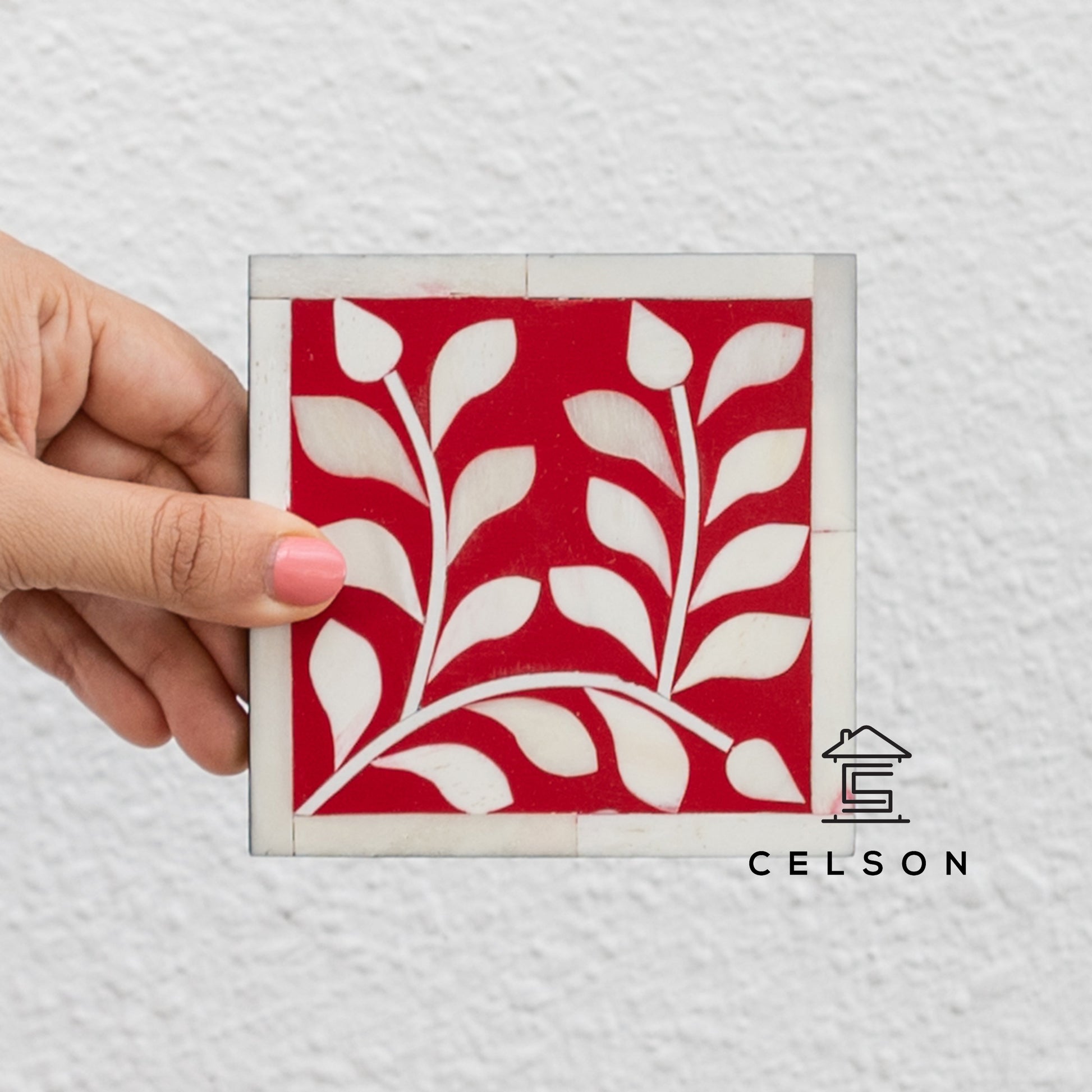 Justin Bone Inlay Multi Colours Coaster