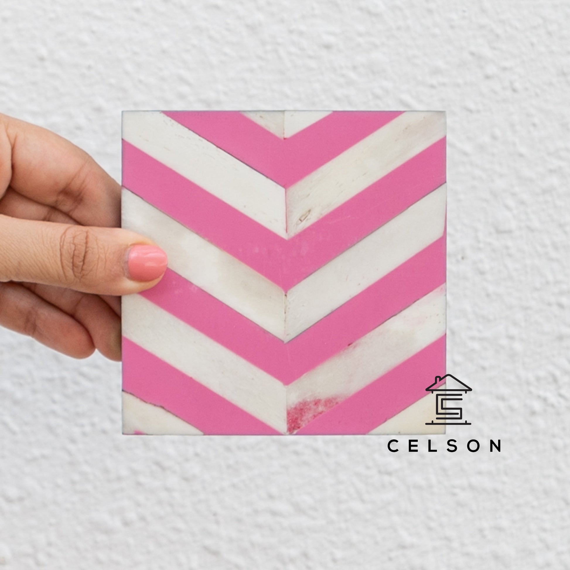 Justin Bone Inlay Multi Colours Coaster