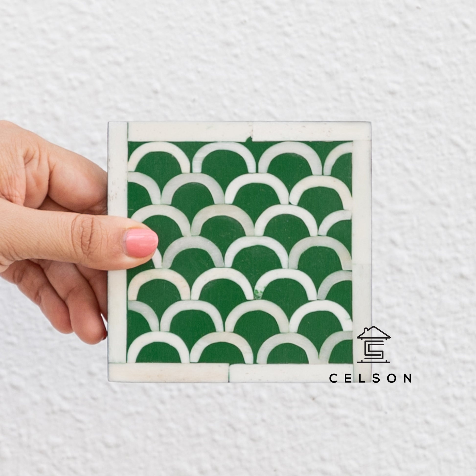 Justin Bone Inlay Multi Colours Coaster