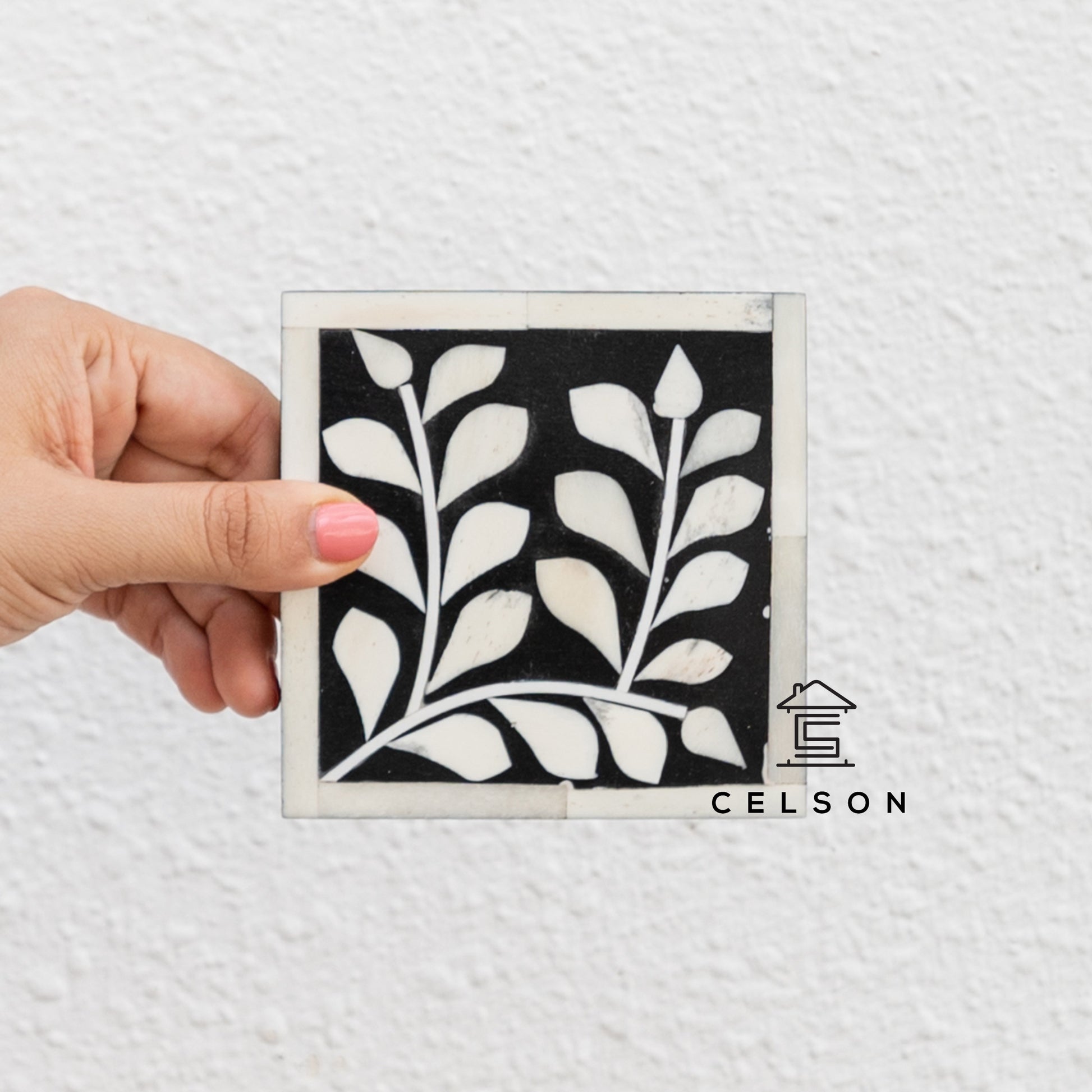 Justin Bone Inlay Multi Colours Coaster
