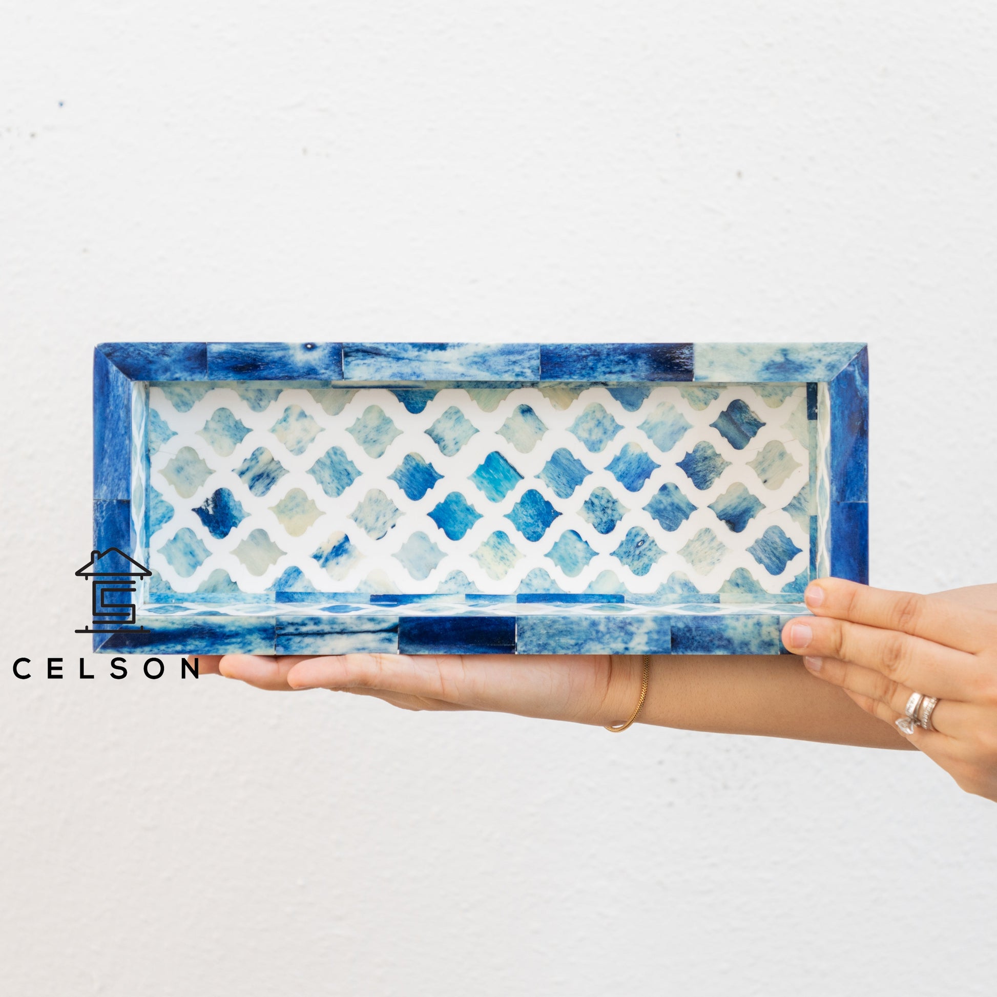 Liza Bone Inlay Pattern Tray