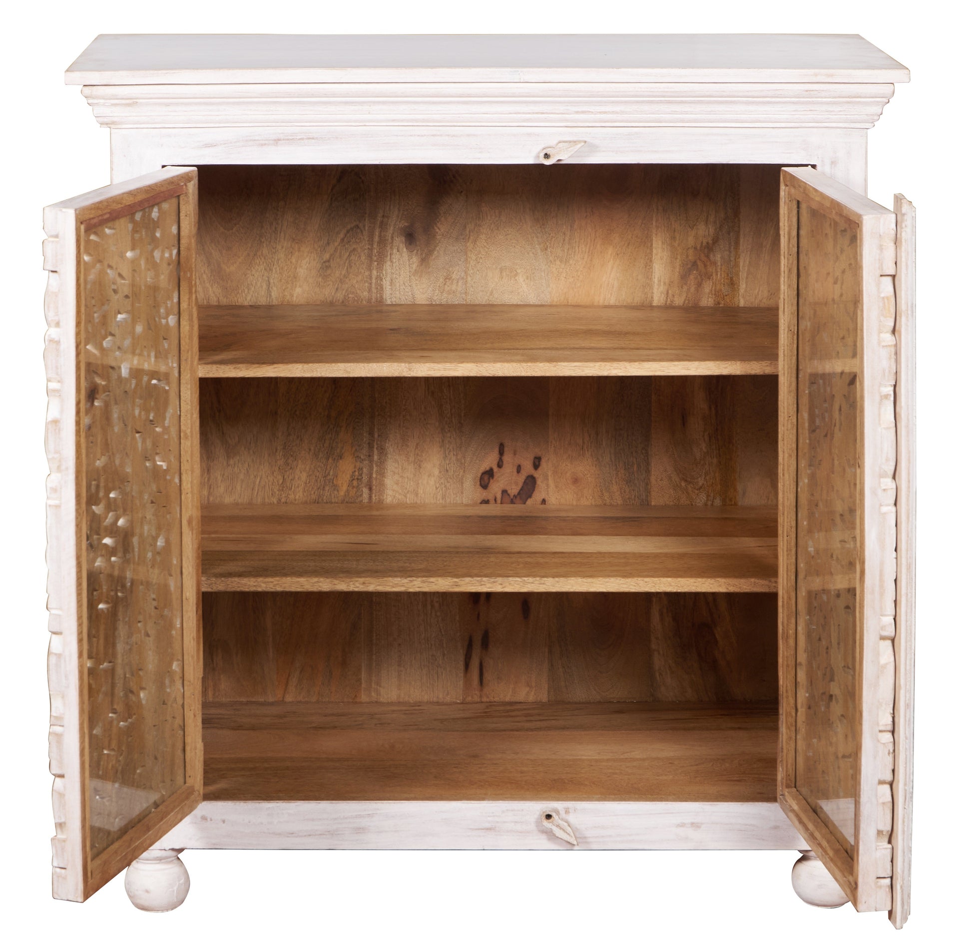 Ziva Carved Wooden Chest