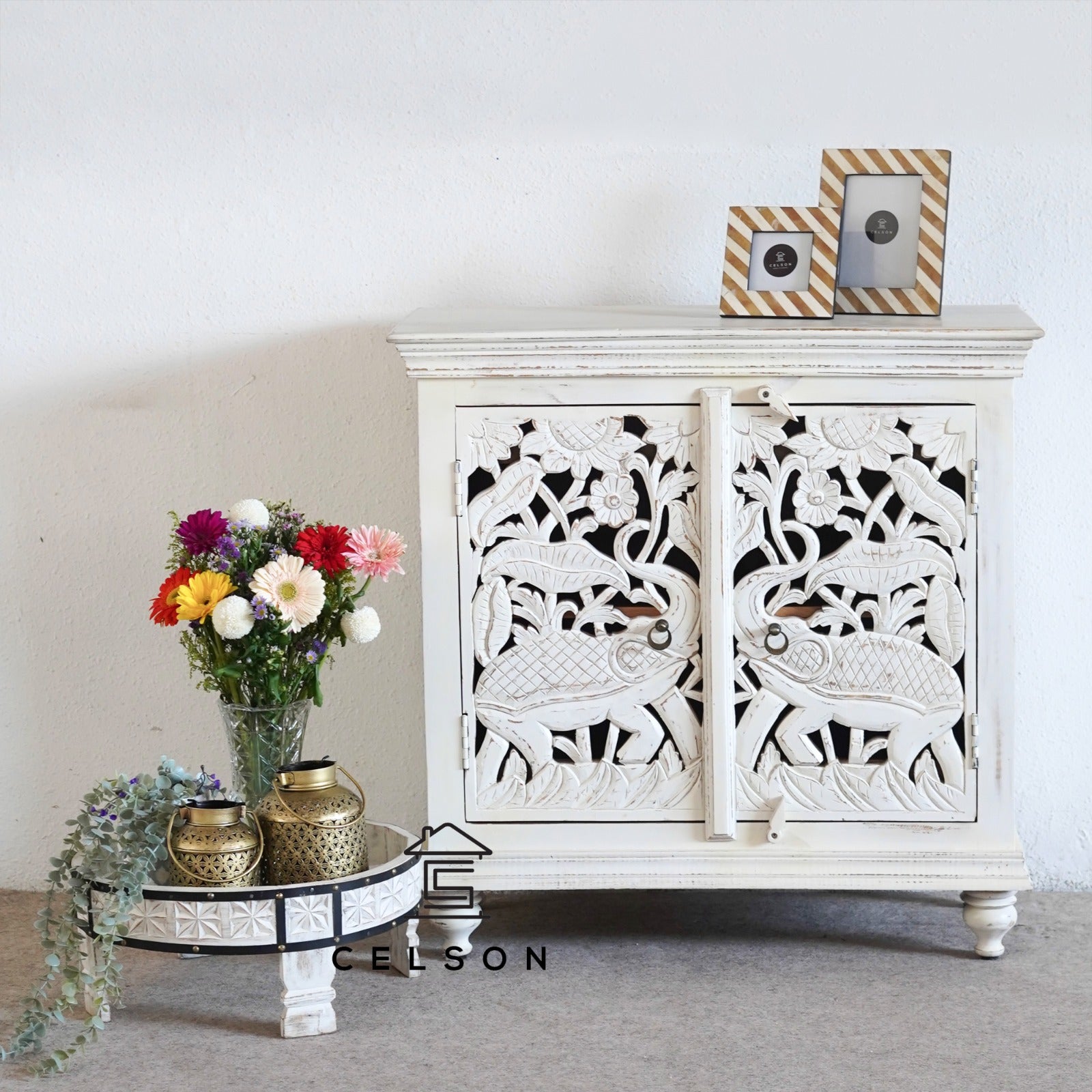 Peter Carved Wooden Chest