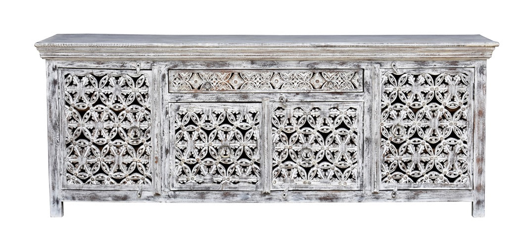 Eva Hand Carved Wooden TV Cabinet