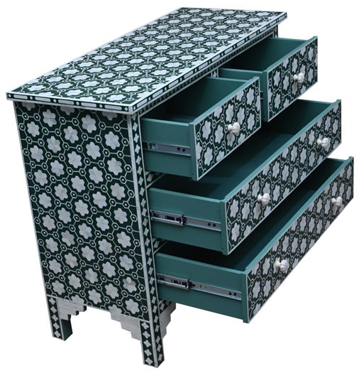 Aaron Bone Inlay Chest and Mirror