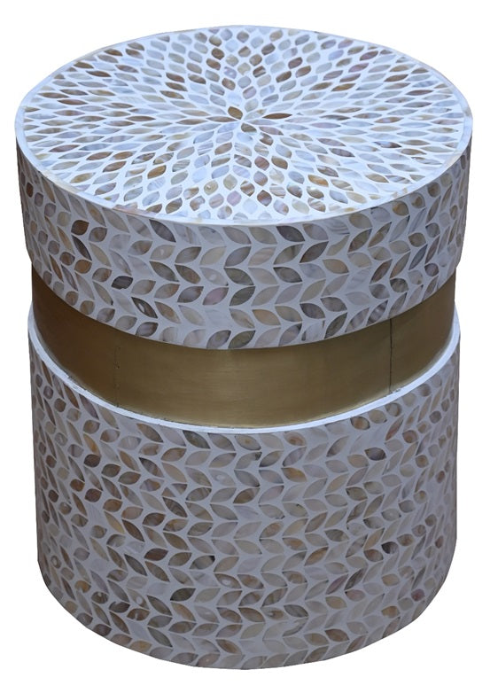 Jimmy Mother of Pearl Inlay Stool