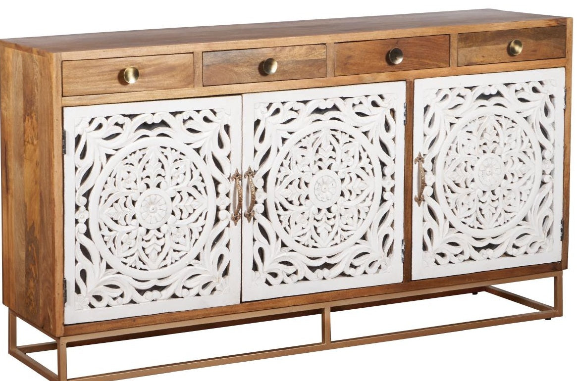 Perry Hand Carved Wooden Buffet
