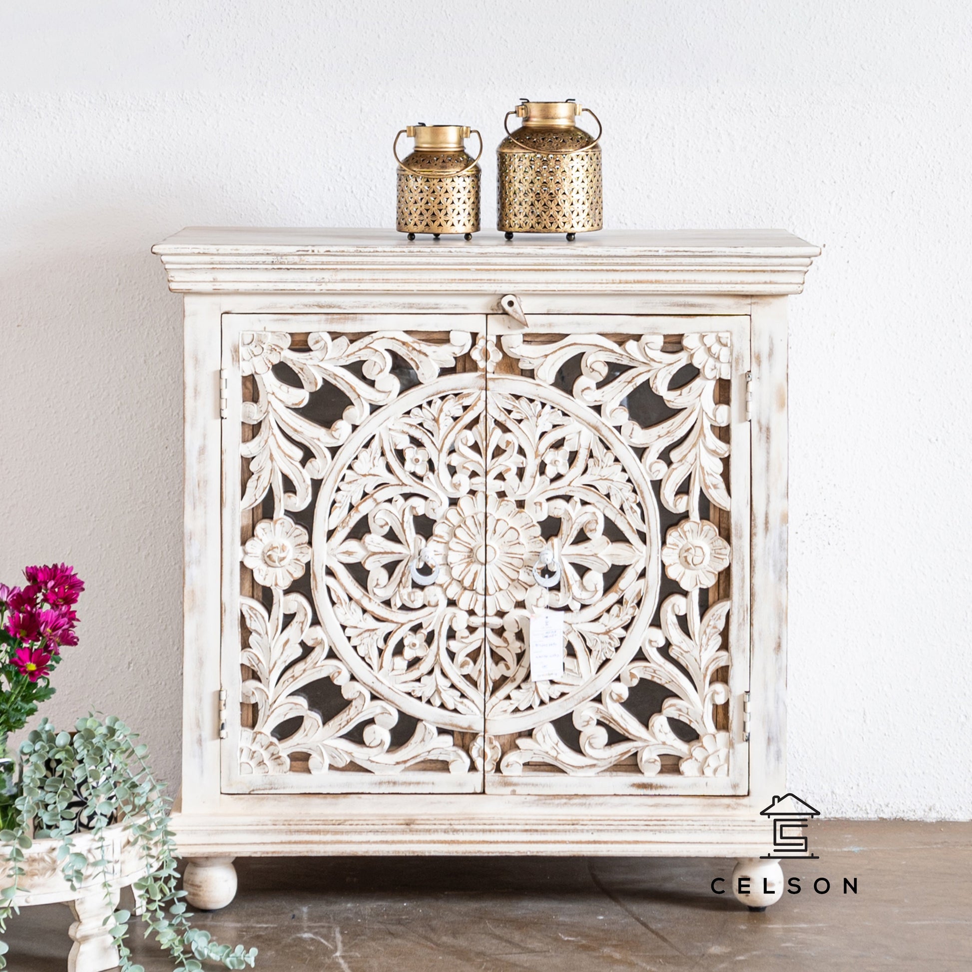Mecca Carved Wooden Cabinet