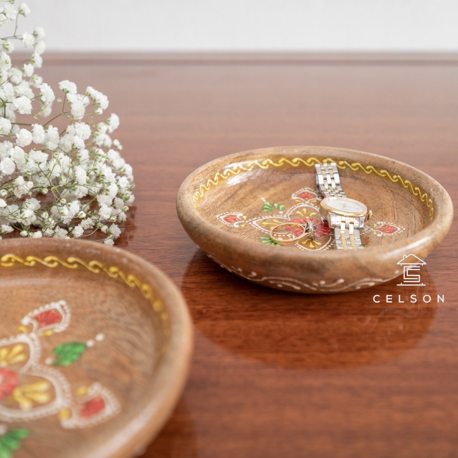 Barnett Hand Painted Wooden Tray