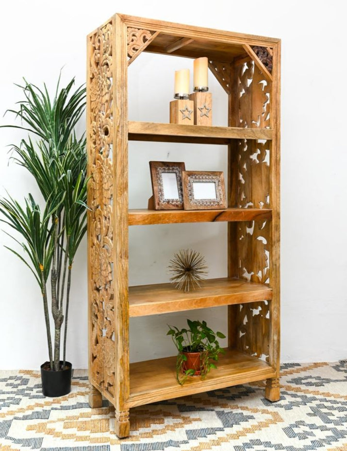Petros Hand Carved Bookshelf