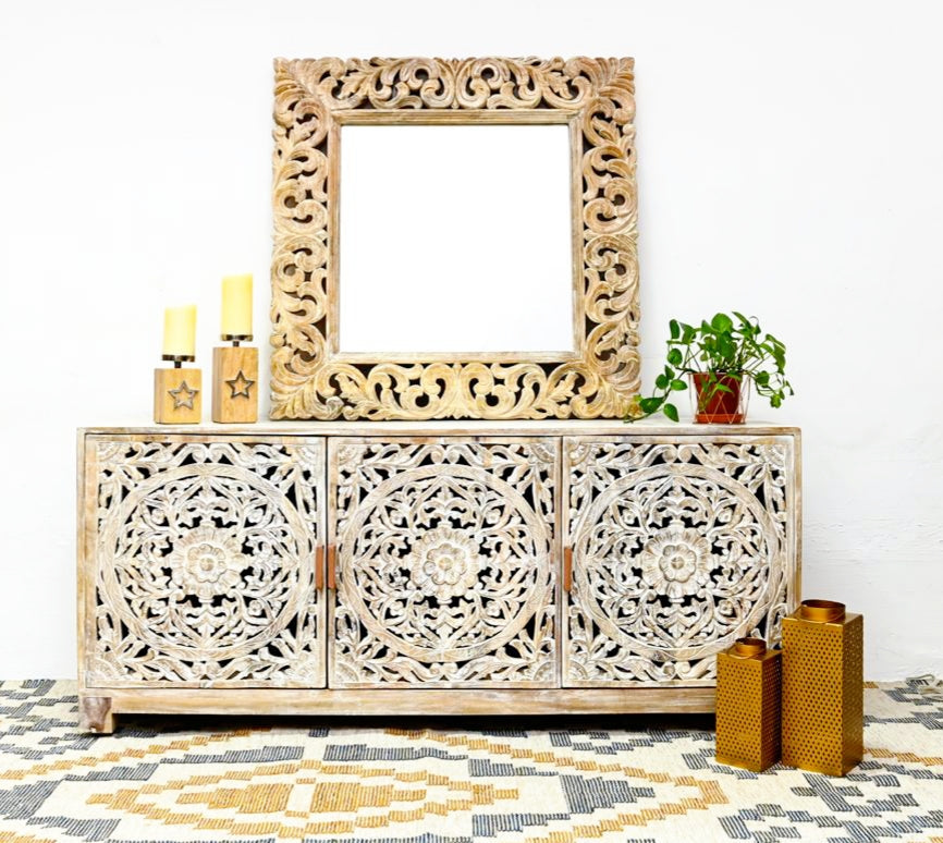 David Wooden Carved TV Cabinet