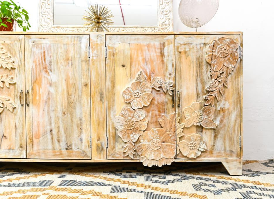 Fionna Hand Carved Side Board