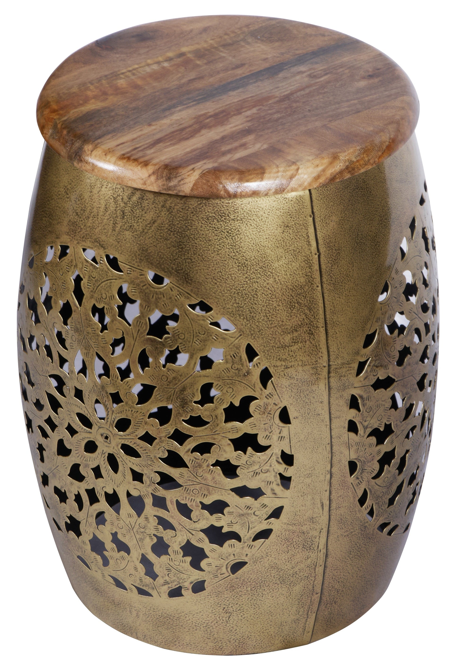 Chloe Brass Finish Side Table