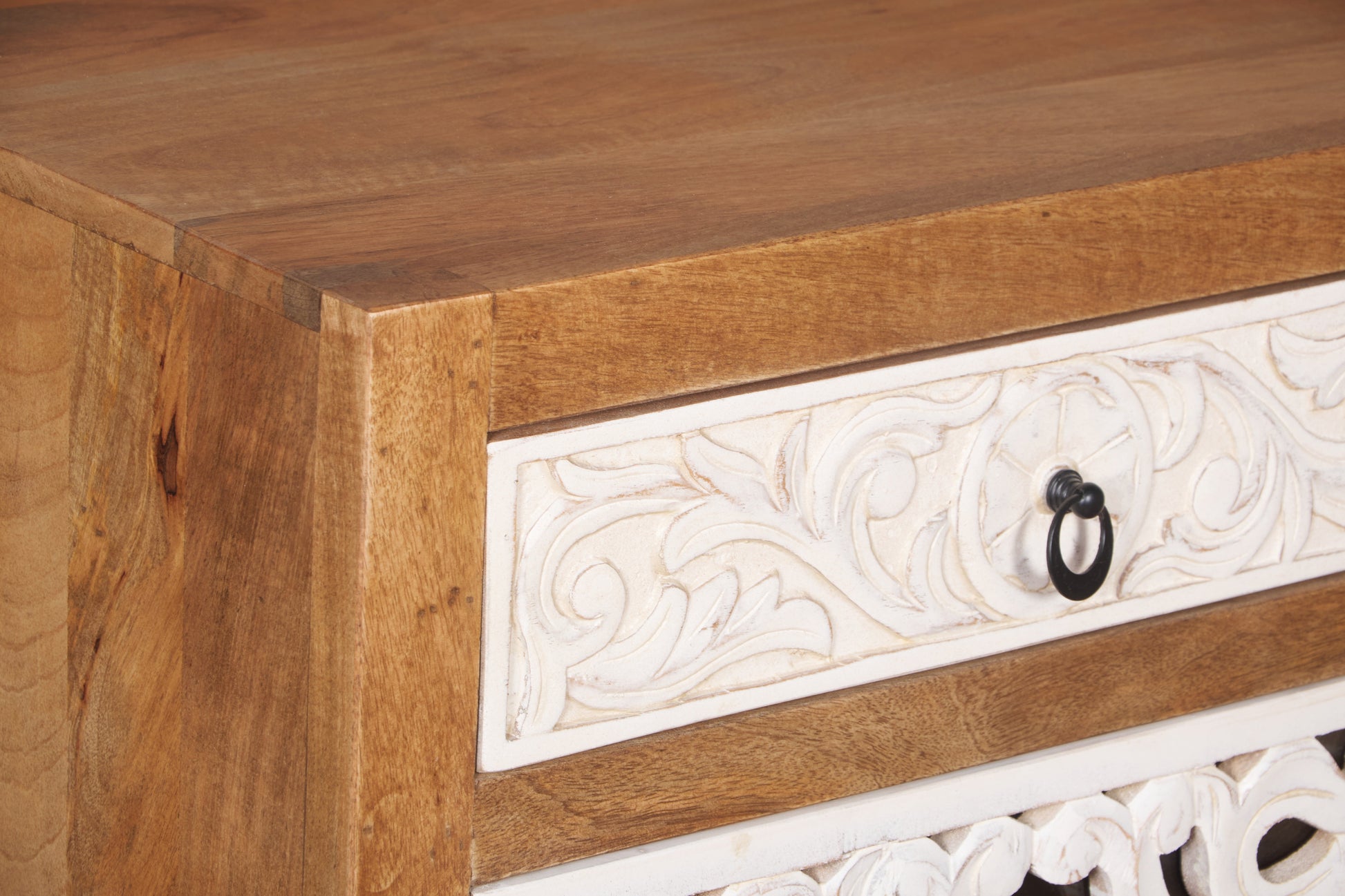 Amelia Carved Wooden Chest