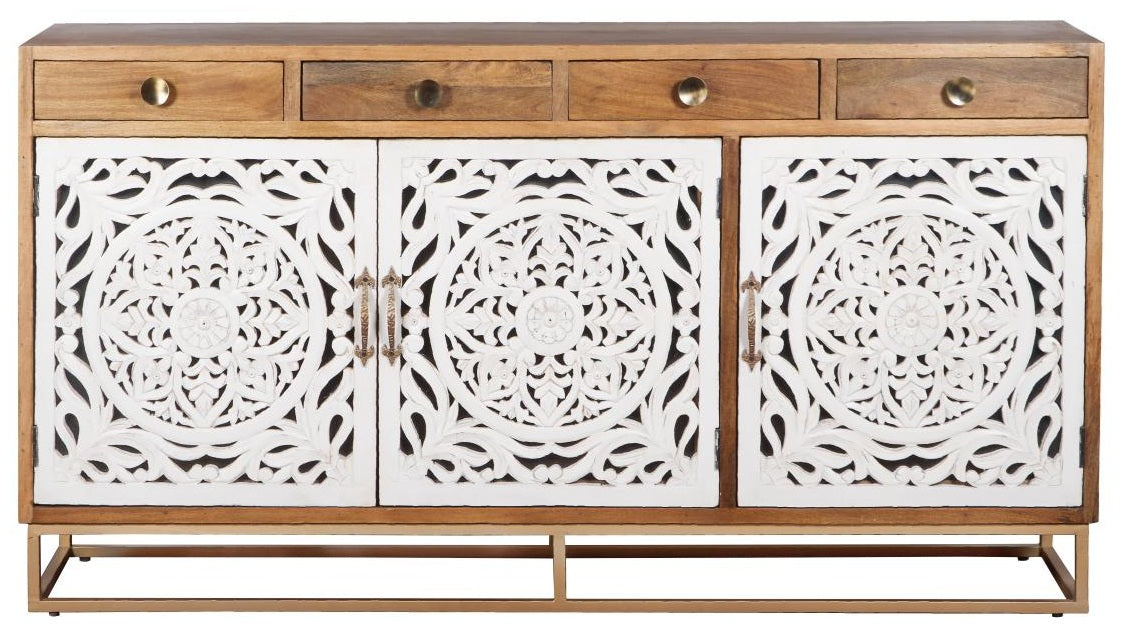Perry Hand Carved Wooden Buffet