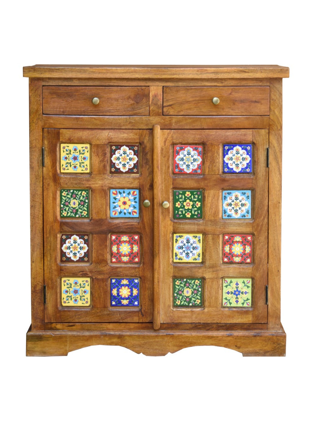 Madelyn Hand Carved Wooden Shoe Cabinet