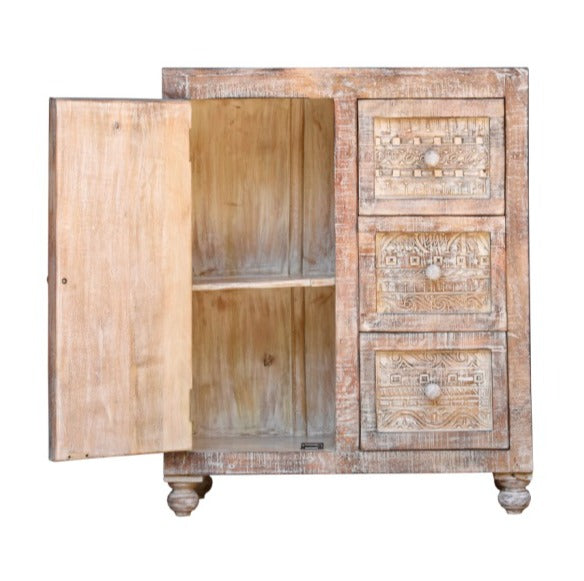 Luka Wooden Carved Chest