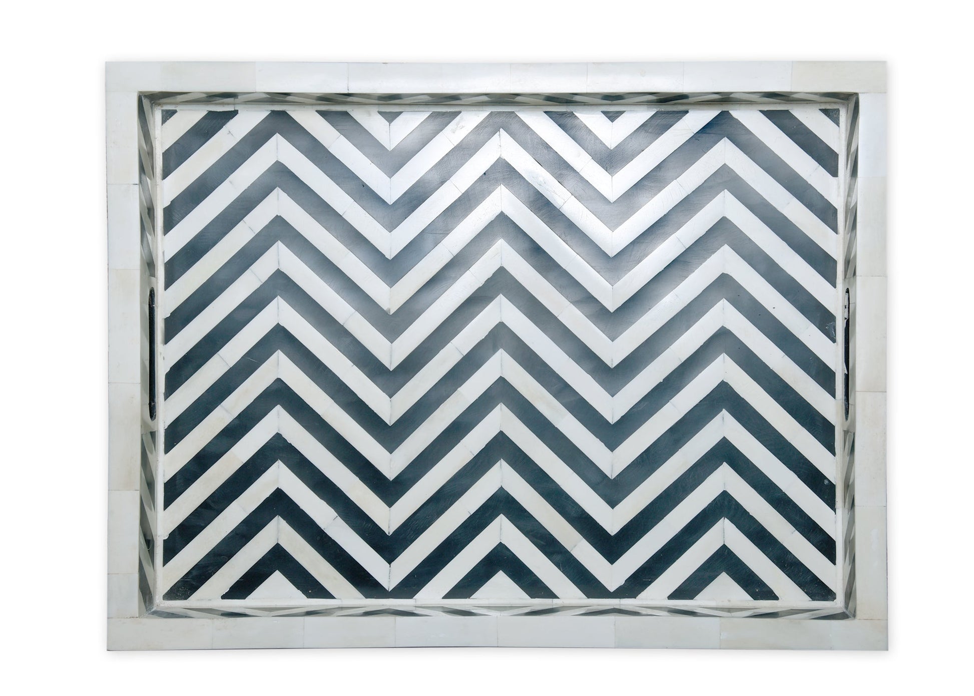 Arissa Bone Inlay Chevron Pattern Tray