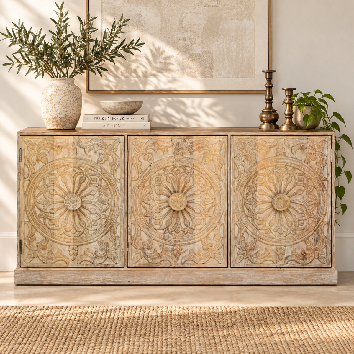 Melinda Hand Carved Sideboard