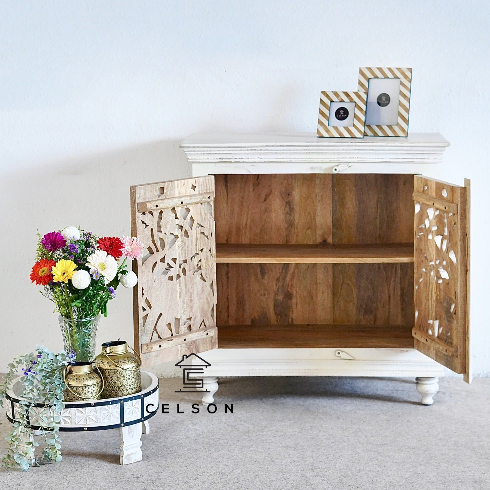 Palmer Carved Wooden Chest