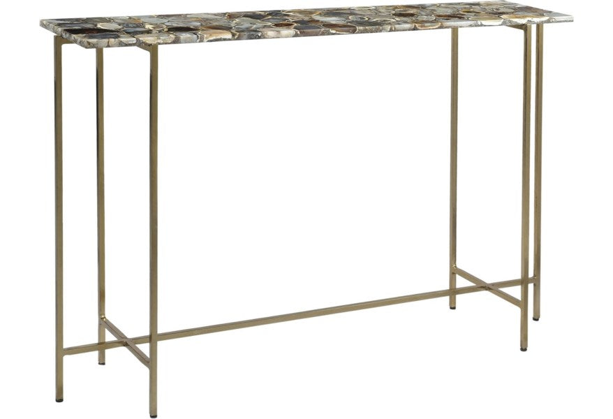 Gilly Console Table with Agate Top