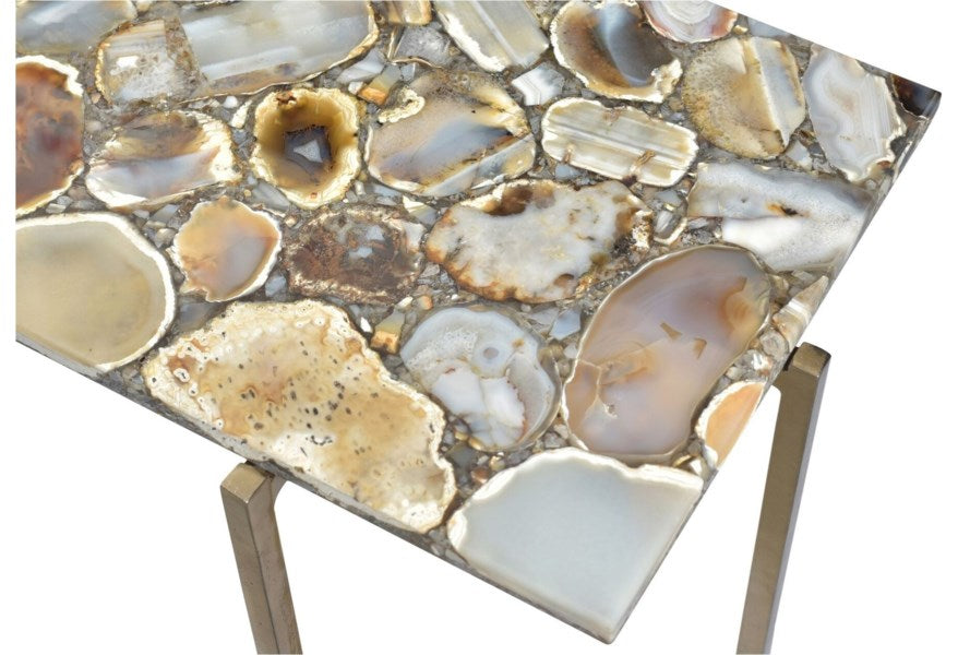 Gilly Console Table with Agate Top