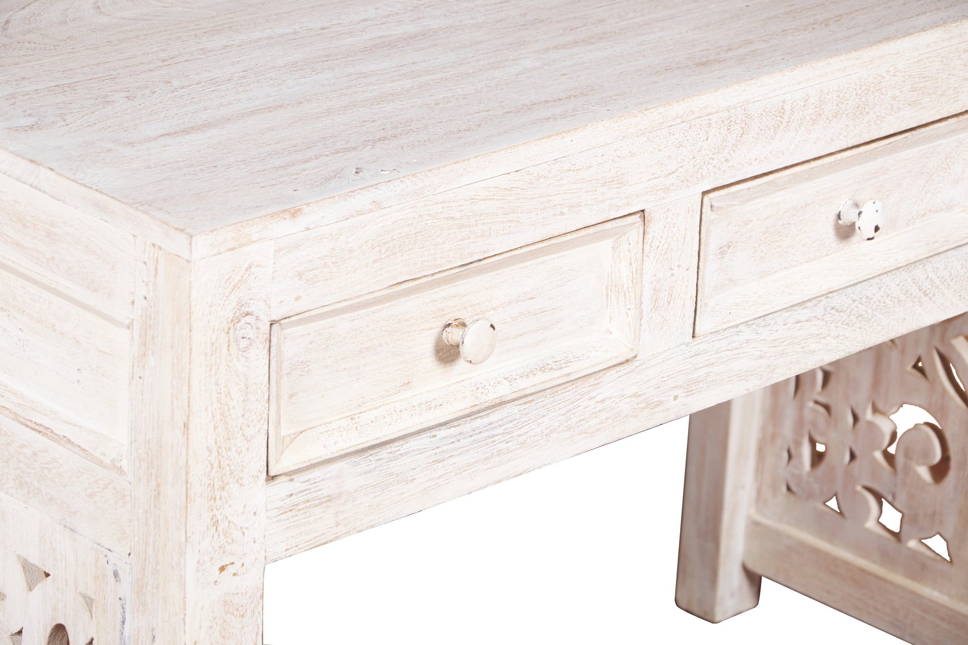 Haley Wooden Hand Carved Study Table