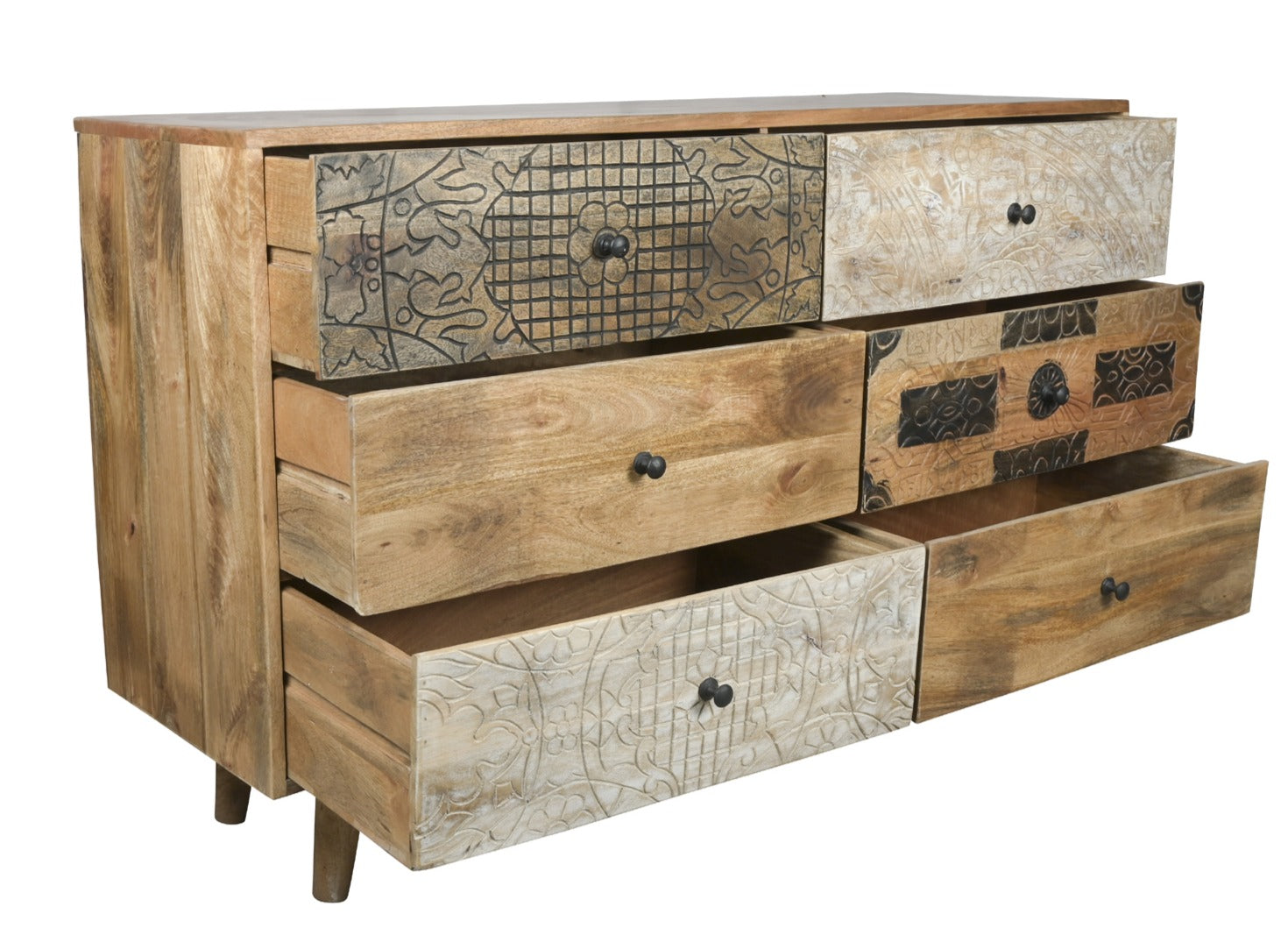 Oswin Carved Wooden Dresser
