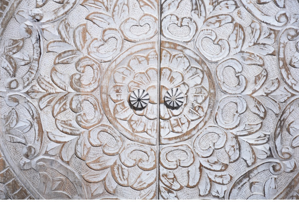 Rowan Wooden Carved Chest