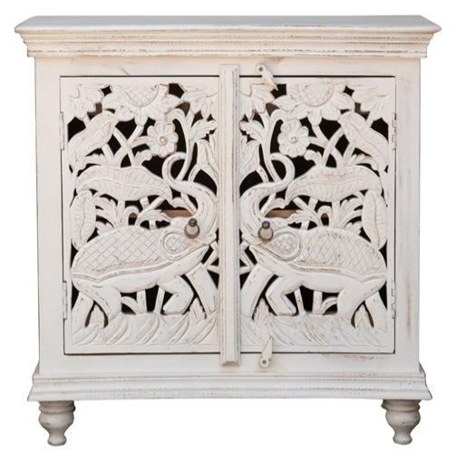 Palmer Carved Wooden Chest
