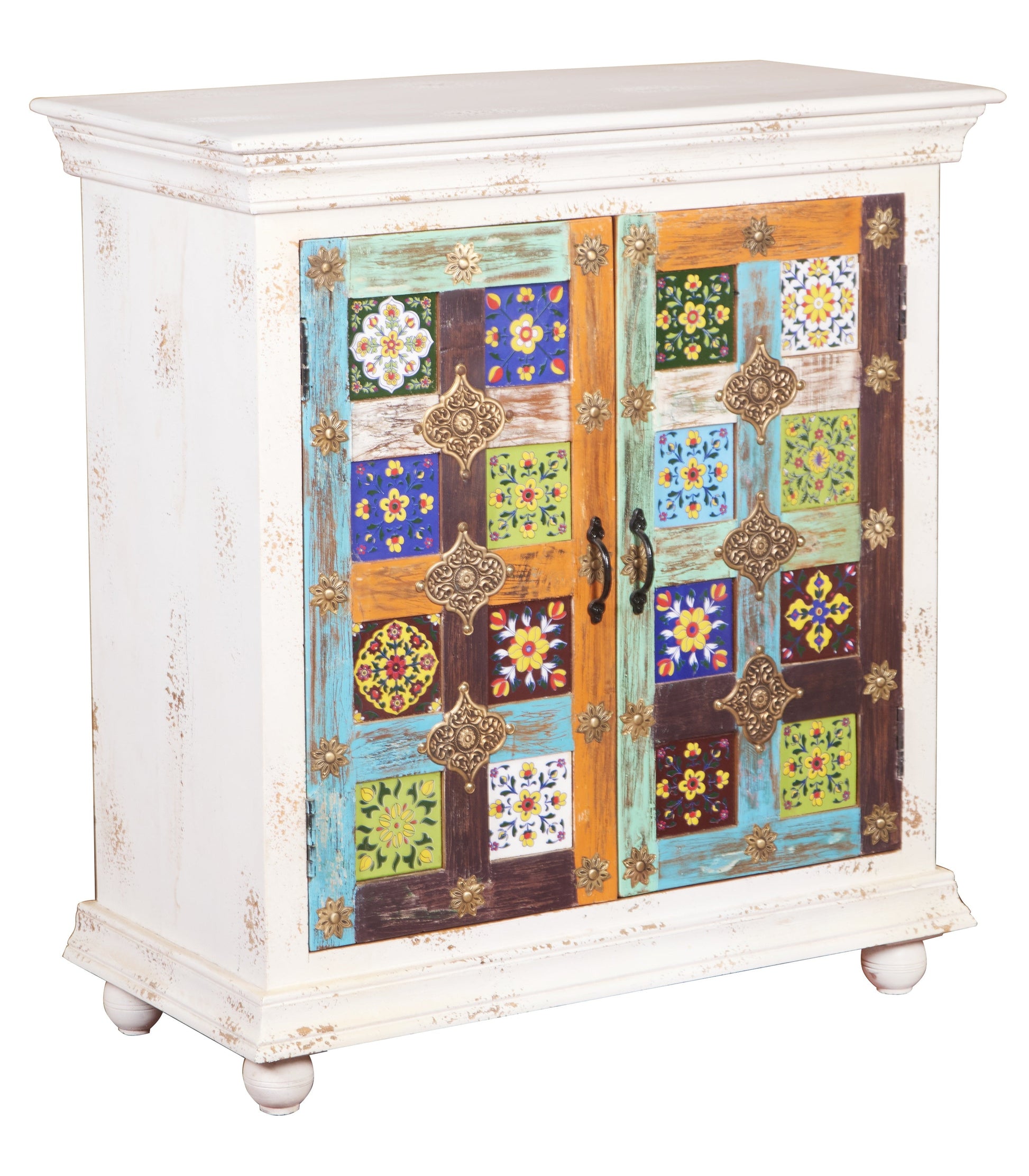 Mandy Carved Tile Cabinet