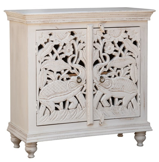 Palmer Carved Wooden Chest
