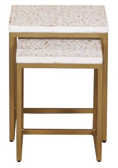 Lily Mother Of Pearl Inlay Nesting Tables
