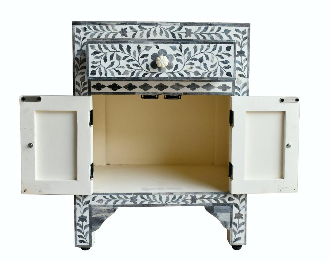 Marlon Bone Inlay Bedside