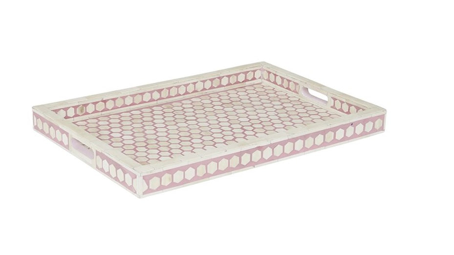Sarah Bone Inlay Geometric Pattern Tray