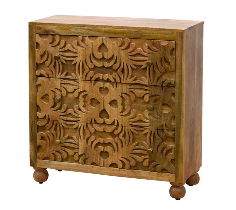 Satan Wooden Carved Cabinet
