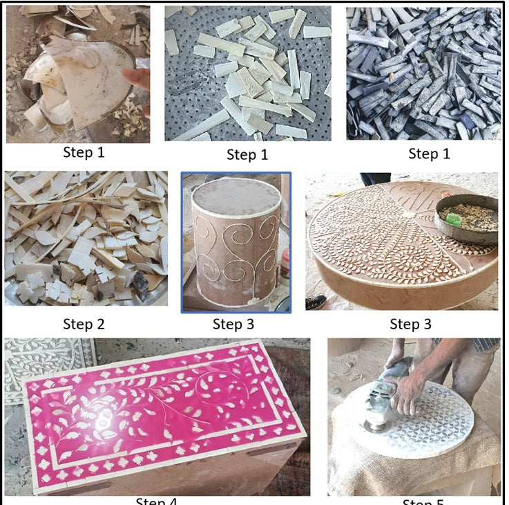 Eva Bone Inlay Chest of drawer