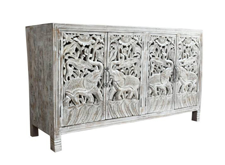 Taylor Hand Carved Wooden Sideboard