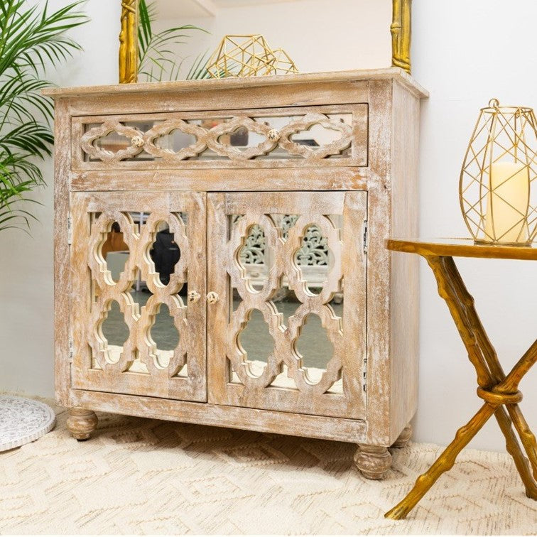 Jessica Carved Wooden Cabinet
