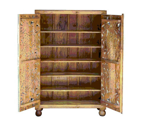 Sia Hand Carved Shoe Cabinet