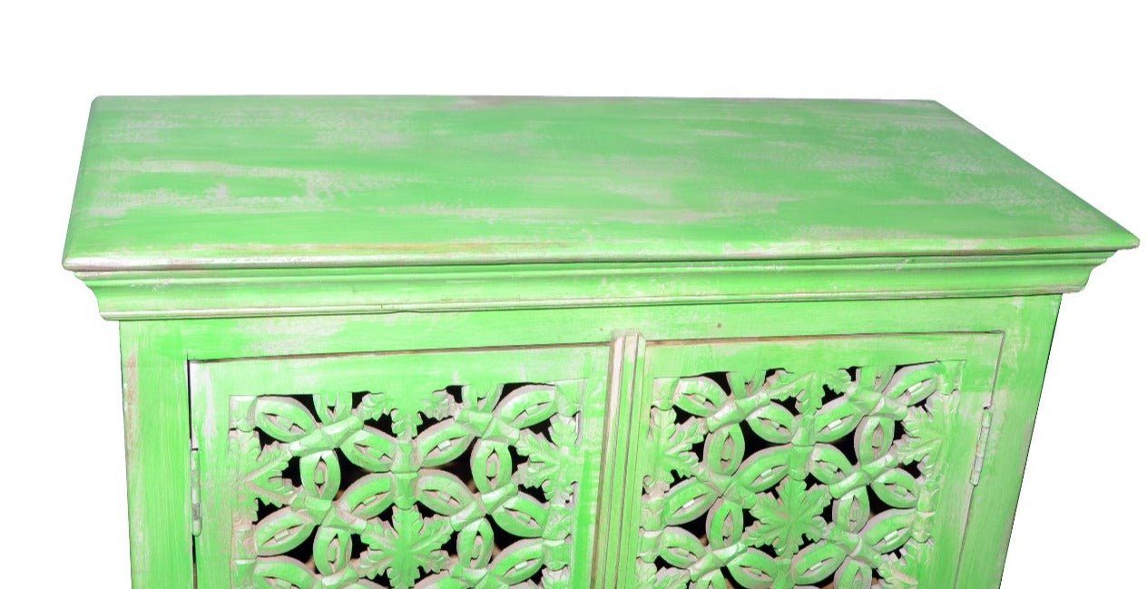 Camera Carved Wooden Cabinet